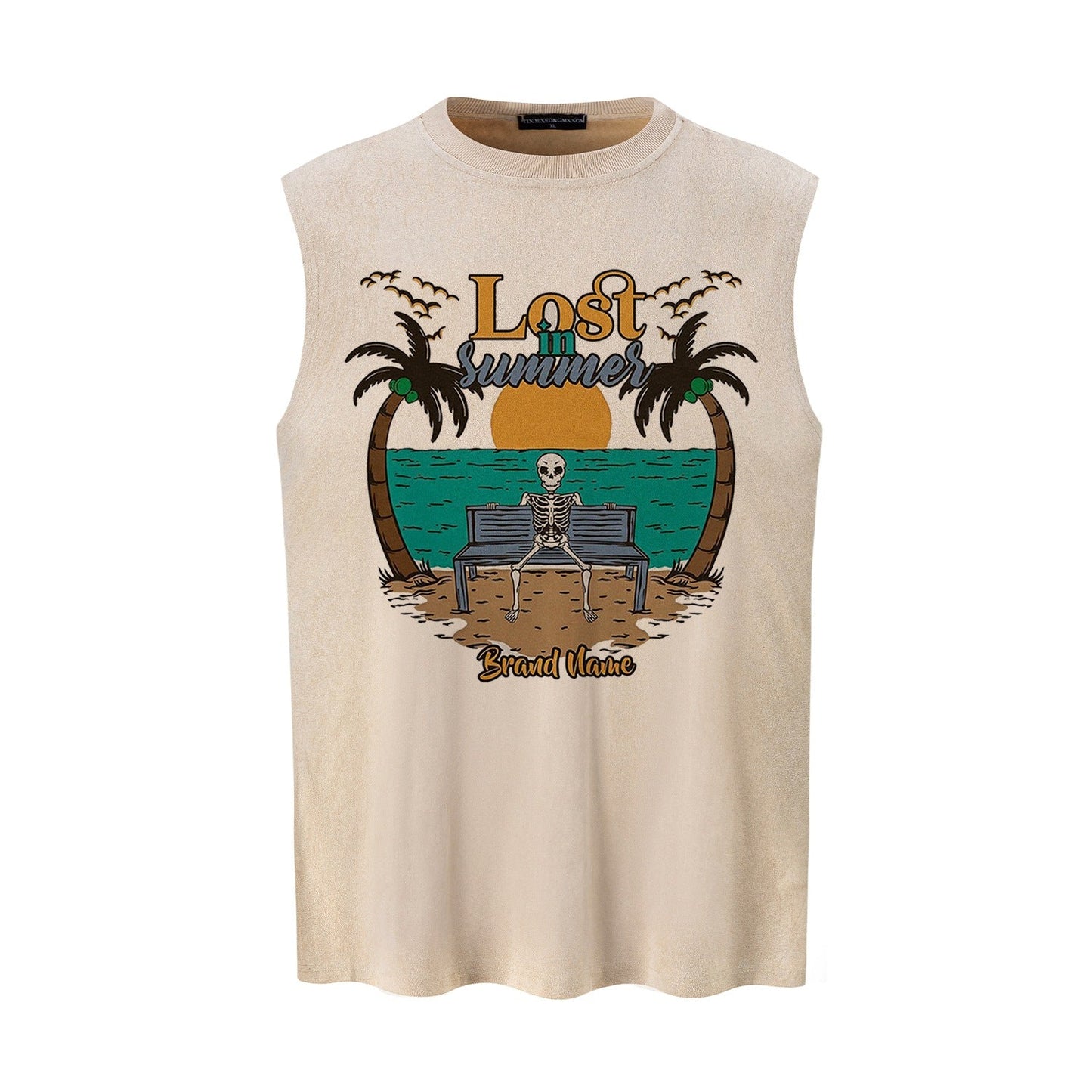 Skeleton Beach Printed Tank Top