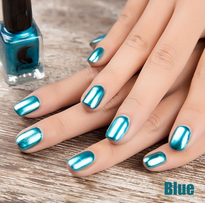 14-Color Metallic Nail Polish Set