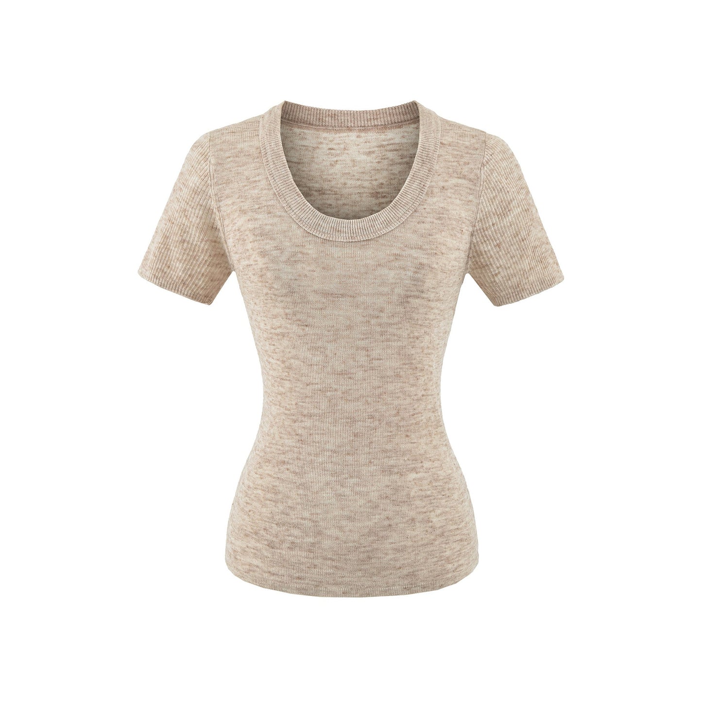 U-neck short sleeved top