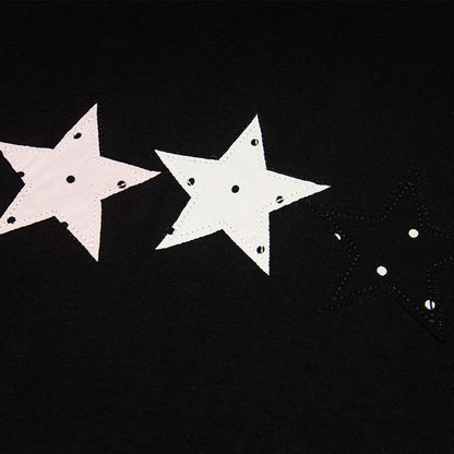 Five pointed star short sleeved T-shirt