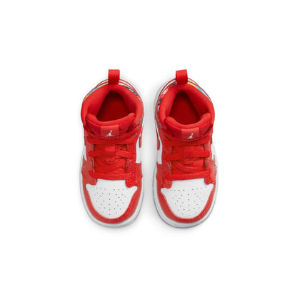 Air Jordan Toddlers Retro 1 Mid Td 'Barcelona Sweater' Sneakers