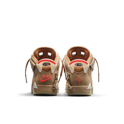 Air Jordan Preschool Retro 6 'Travis Scott British Khaki' Ps Sneakers