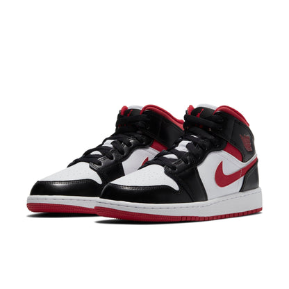 Air Jordan Grade School Retro 1 Mid Gs 'Gym Red Black White' Sneakers