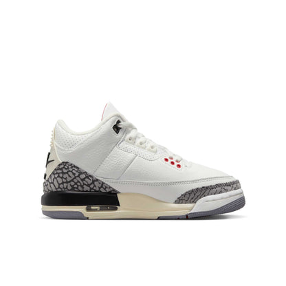 Air Jordan Grade School Retro 3 'White Cement Reimagined' Sneakers