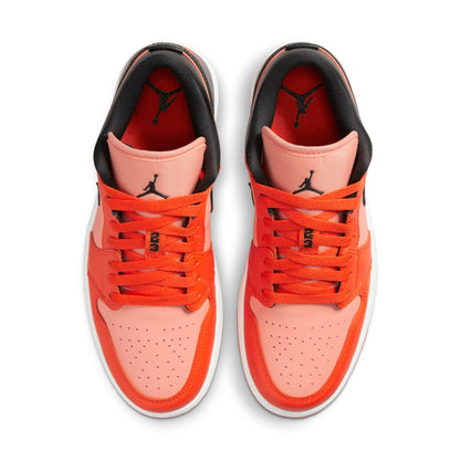 Air Jordan Women's Retro 1 Low W 'Orange Black' Sneakers