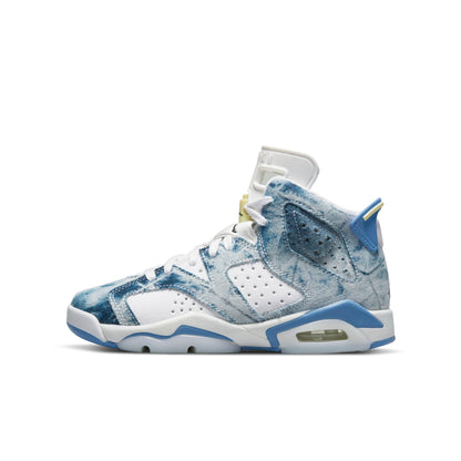Air Jordan Youth Retro 6 Gs 'Washed Denim' Sneakers
