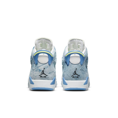 Air Jordan Youth Retro 6 Gs 'Washed Denim' Sneakers
