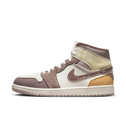 Air Jordan Men's Retro 1 Mid Se Craft 'Taupe Haze' Sneakers