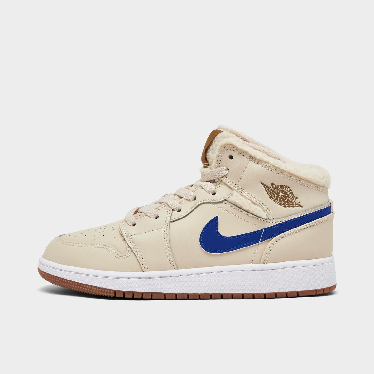 Air Jordan Grade School Retro 1 Mid Utility 'Fleece Pearl White' Gs Sneakers