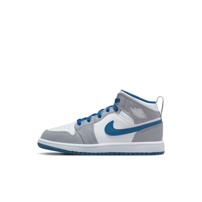Air Jordan Preschool Retro 1 Mid 'True Blue Cement Ps' (Ps)'