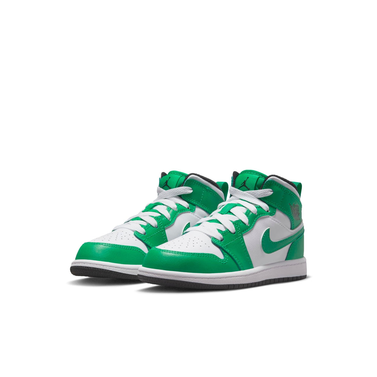 Air Jordan Preschool Retro 1 Mid 'Lucky Green' Ps Sneakers