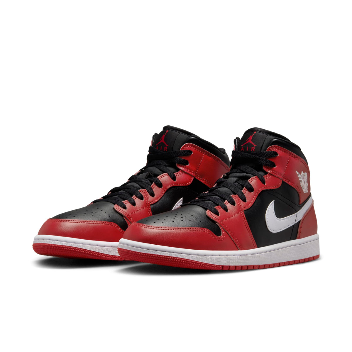 Air Jordan Men's Retro 1 Mid 'Gym Red Black White 2024' Sneakers