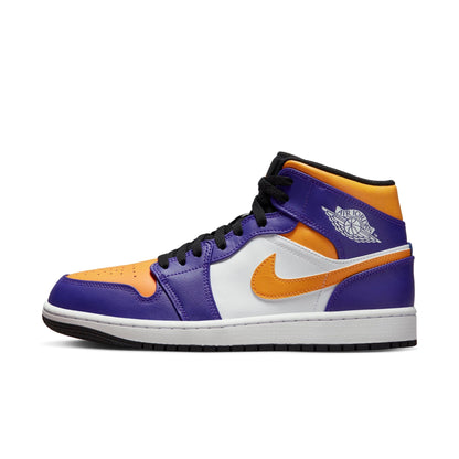 Air Jordan Men's Retro 1 Mid 'Lakers 2022' Sneakers