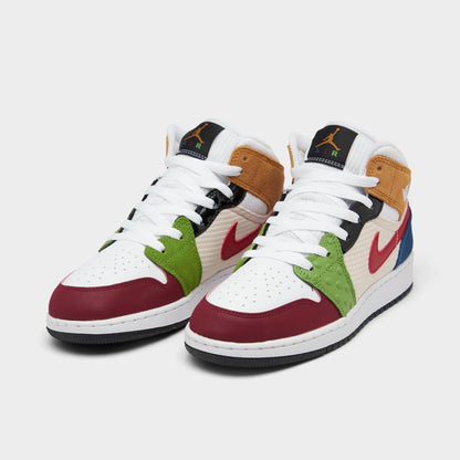 Air Jordan Grade School Retro 1 Mid Se 'Messy Room' Gs Sneakers
