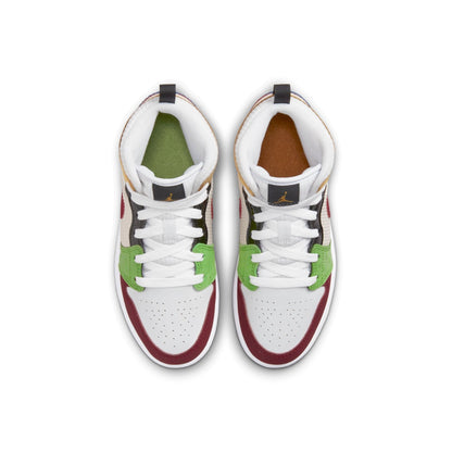 Air Jordan Preschool Retro 1 Mid Se Ps 'Messy Room' Sneakers