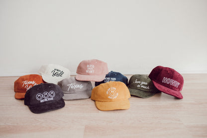 Frankie Jean Queso cursive Corduroy Cap