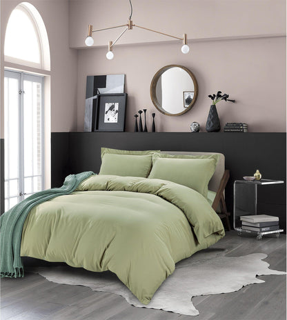 Elegant Comfort Essential 3-Piece Solid Duvet Cover Set