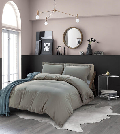 Elegant Comfort Essential 3-Piece Solid Duvet Cover Set