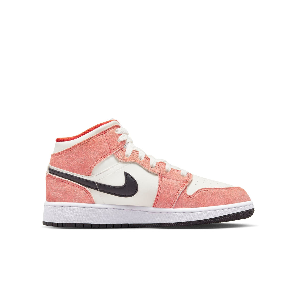 Air Jordan Grade School Retro 1 Mid Se 'Orange Suede' Gs Sneakers