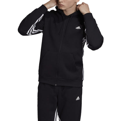adidas Men's Must Haves 3 Stripe Full Zip Hoodie