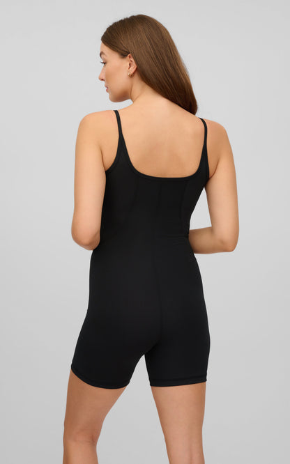 90 Degree by Reflex Illusion Ribbed Short Romper