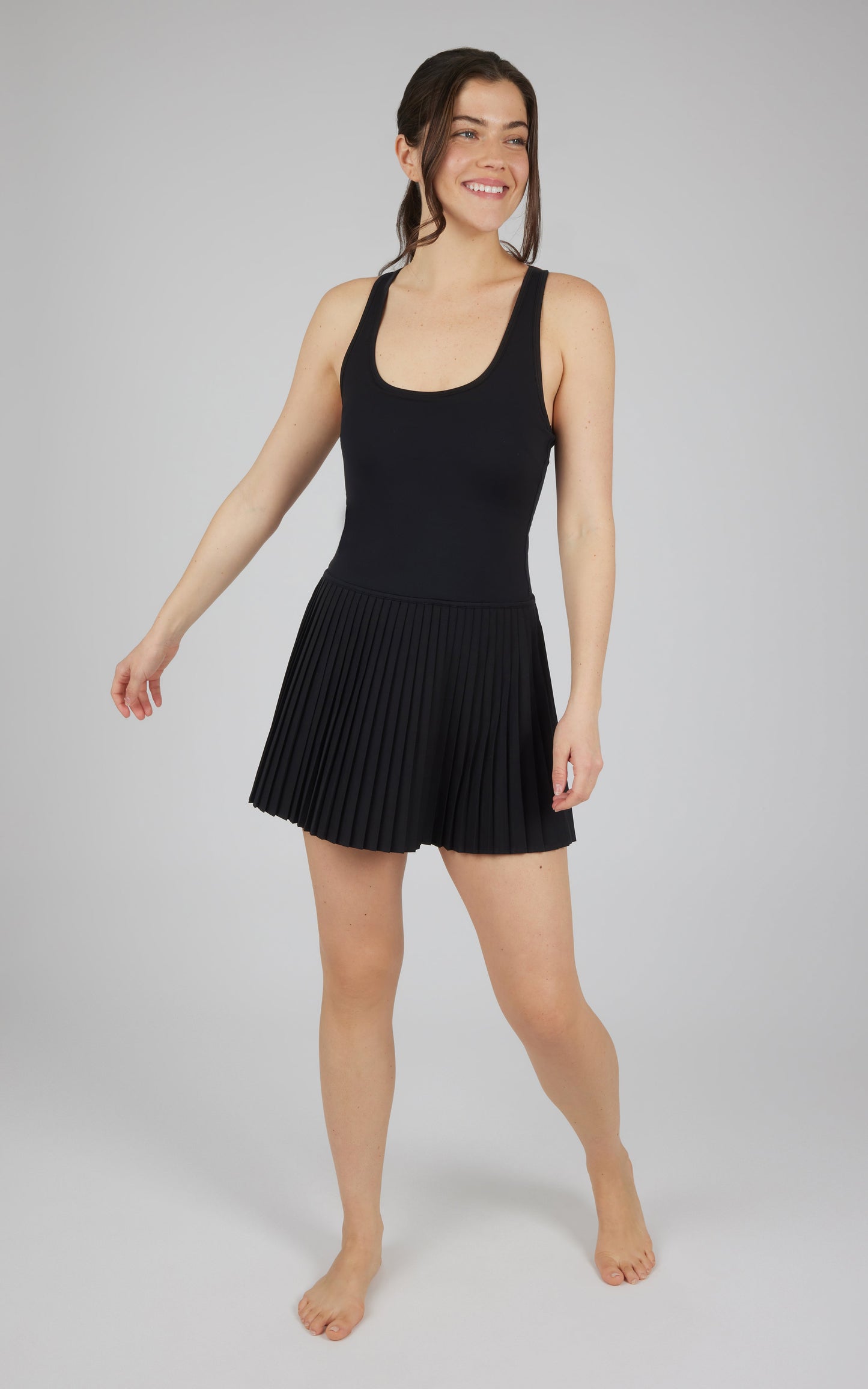 90 Degree by Reflex Yogalicious Lux Mini Pleated Dress