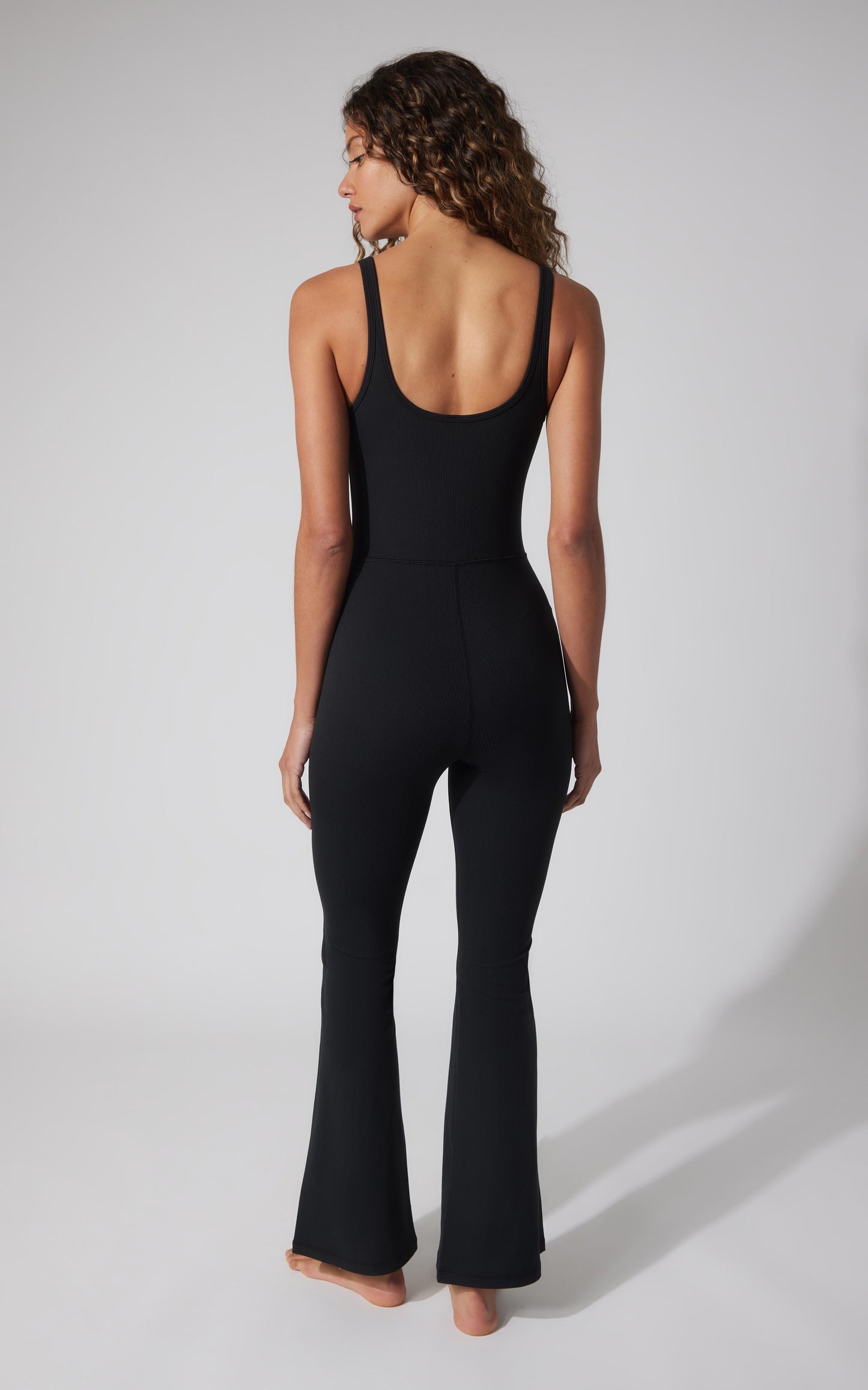 90 Degree by Reflex Felix Ribbed Scarlett Flare Jumpsuit