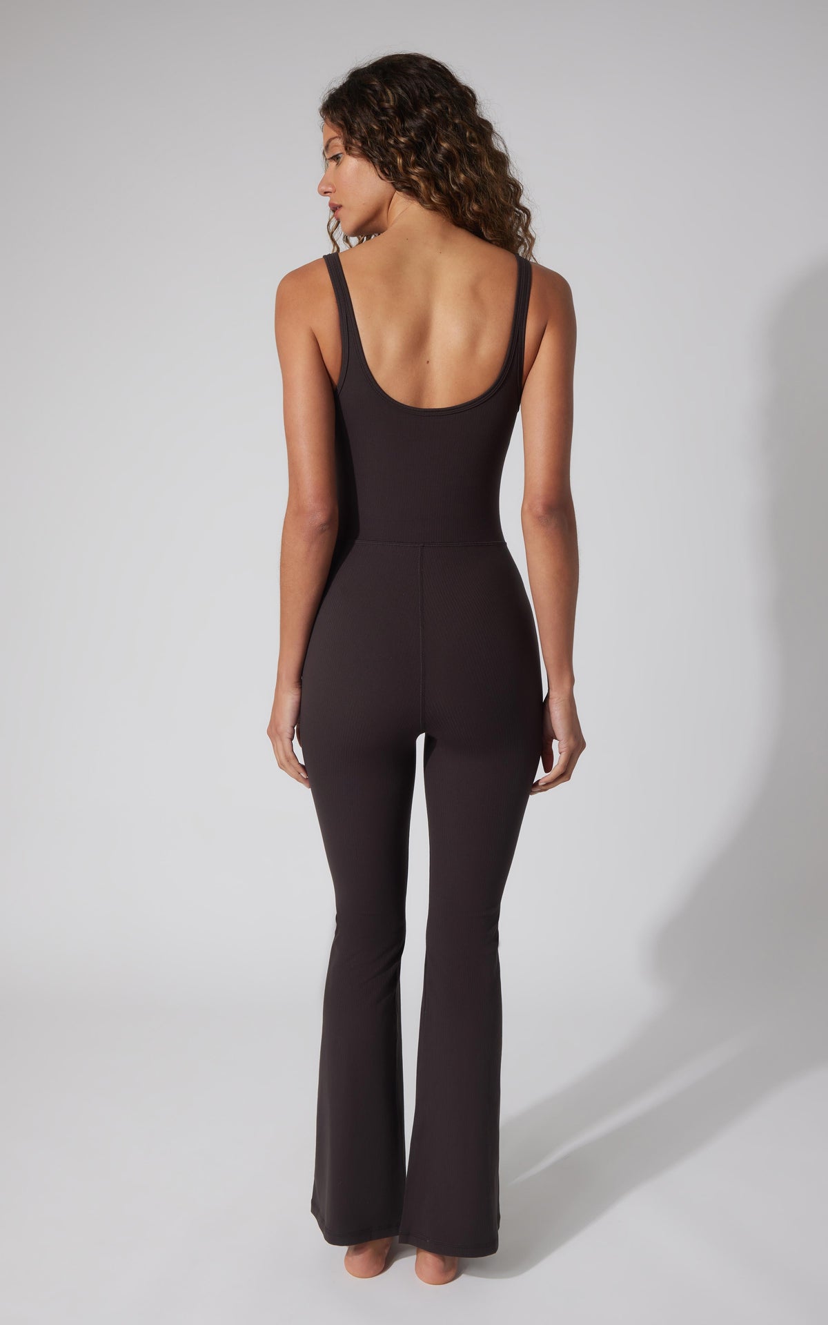 90 Degree by Reflex Felix Ribbed Scarlett Flare Jumpsuit