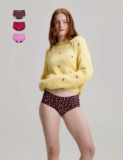 Teen Leakproof UltraThin No-Show Boyshort 3-Pack