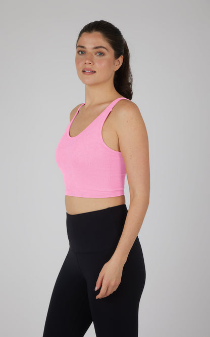 90 Degree by Reflex Stonewash 2 PK Scoop Neck Bralette Tank