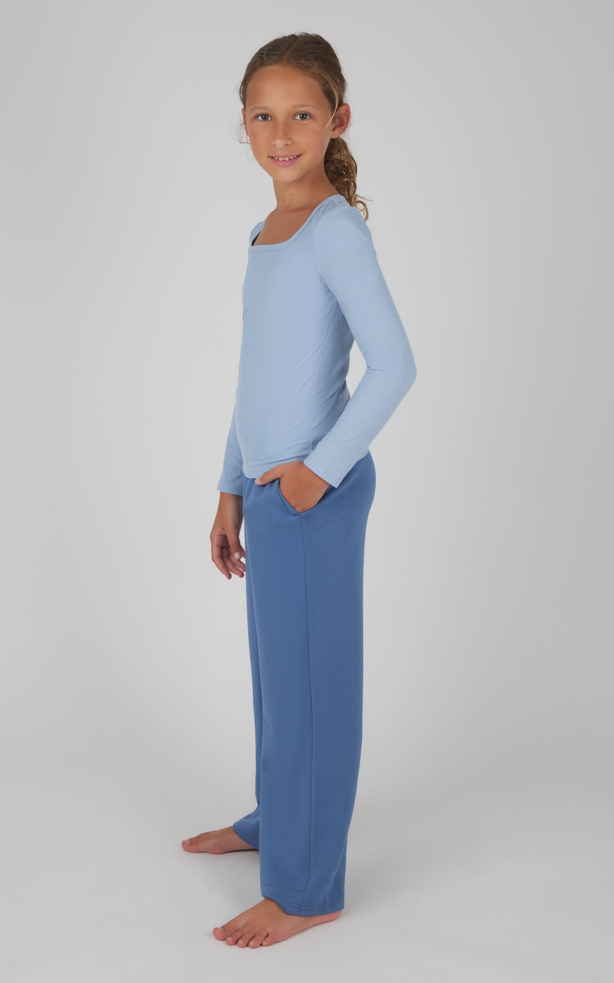 90 Degree by Reflex Girls Heavenly Rib School's Out Square Neck Top and Pant