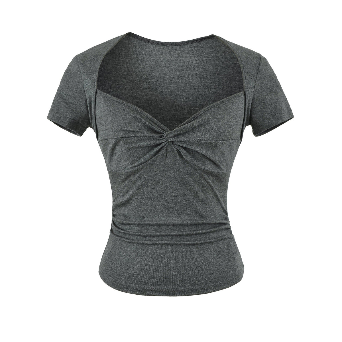 Square neck short sleeved T-shirt for women