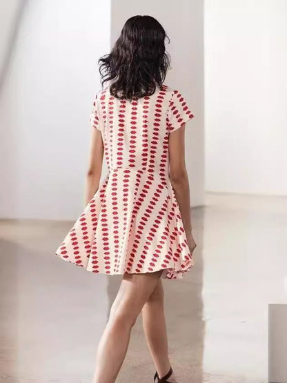 New spring and summer printed dress