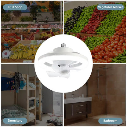 48W Rotating Ceiling Fan with LED Light