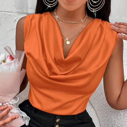 Slim fit sleeveless t-shirt for women