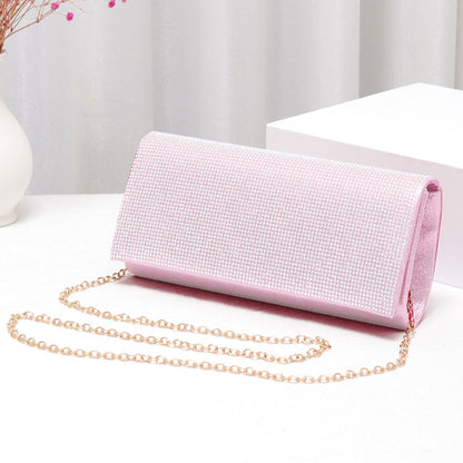 Bling Solid Evening Clutch Crossbody Bag