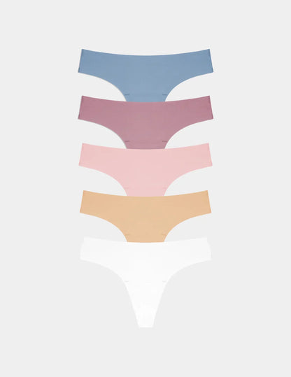 Essential No-Show Thong 5-Pack - Last Call