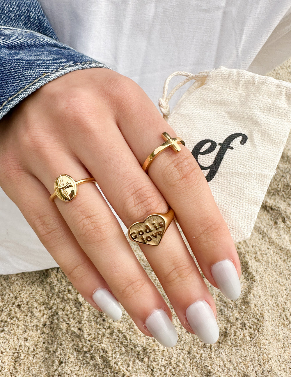 Elevated Faith Gold God is Love Ring