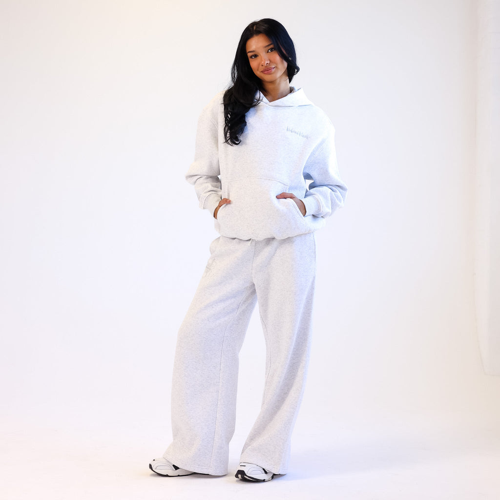 Kulani Kinis Embroidered Hoodie - Silver Stone - FINAL SALE
