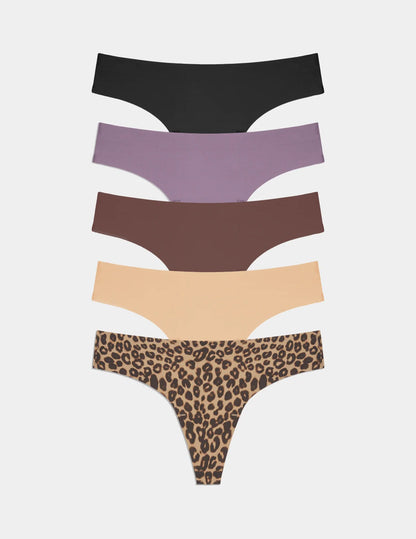 Essential No-Show Thong 5-Pack - Last Call