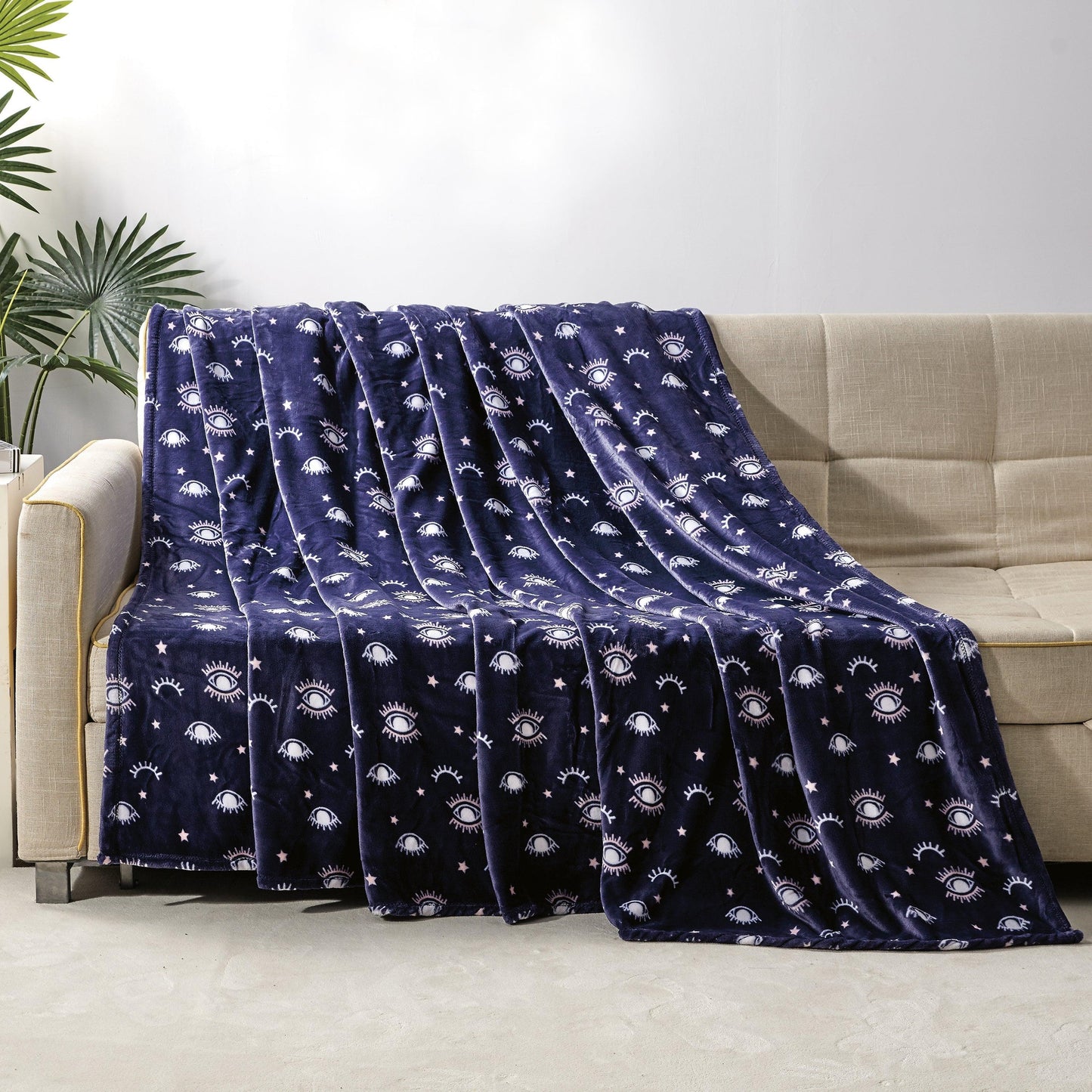 Elegant Comfort Printed Bed or Oversized Couch Blanket - Lightweight for All Season Warmth