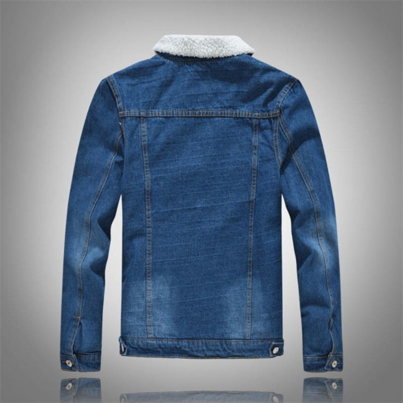 Men's Fleece Denim Jacket
