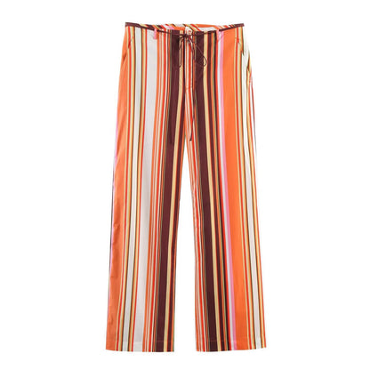 Shirt+straight leg pants set