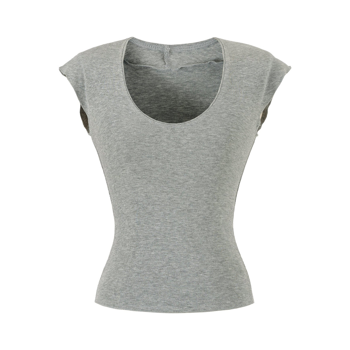 U-neck short sleeved T-shirt