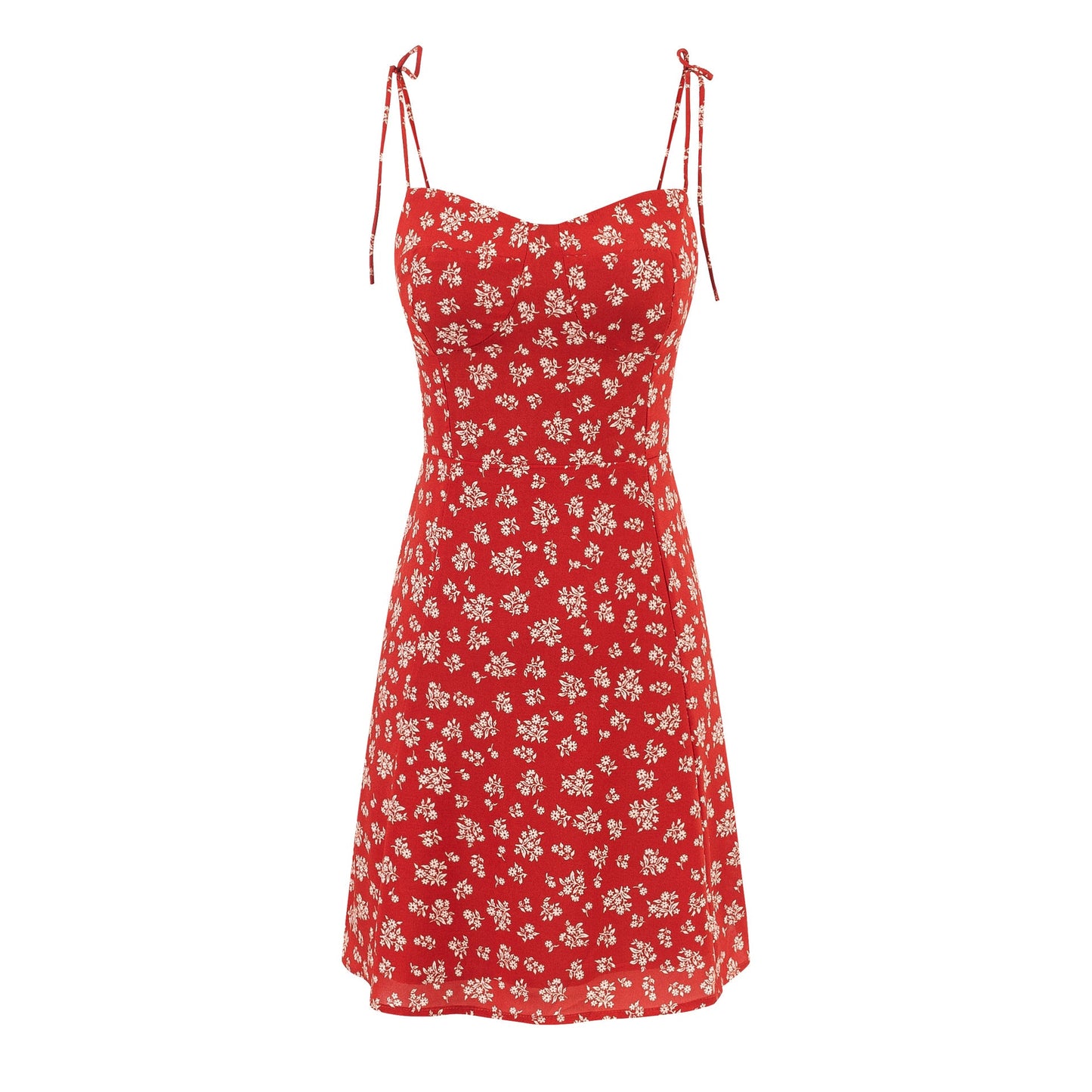 Strapless Dress Print Short Dress