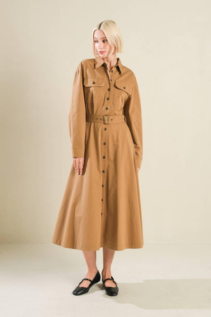 Charming Decision Woven Midi Dress