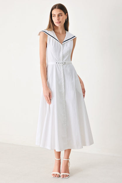 Darling Day Woven Midi Dress