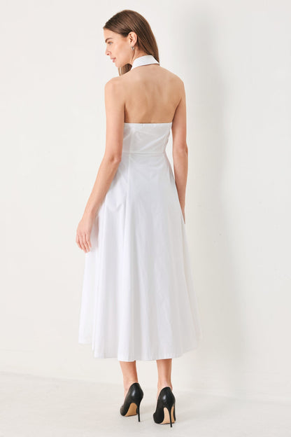 Angel Charm Woven Midi Dress