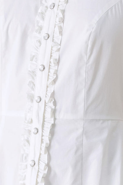Angel Charm Woven Midi Dress