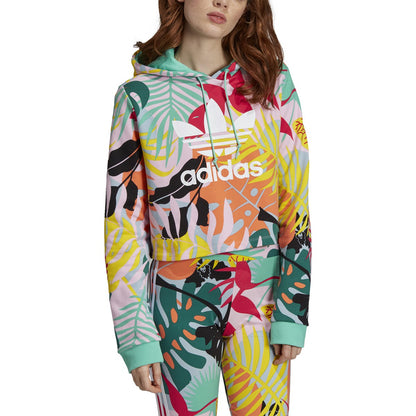 adidas Women's Originals Tropicalage Cropped Hoodie Sweaters